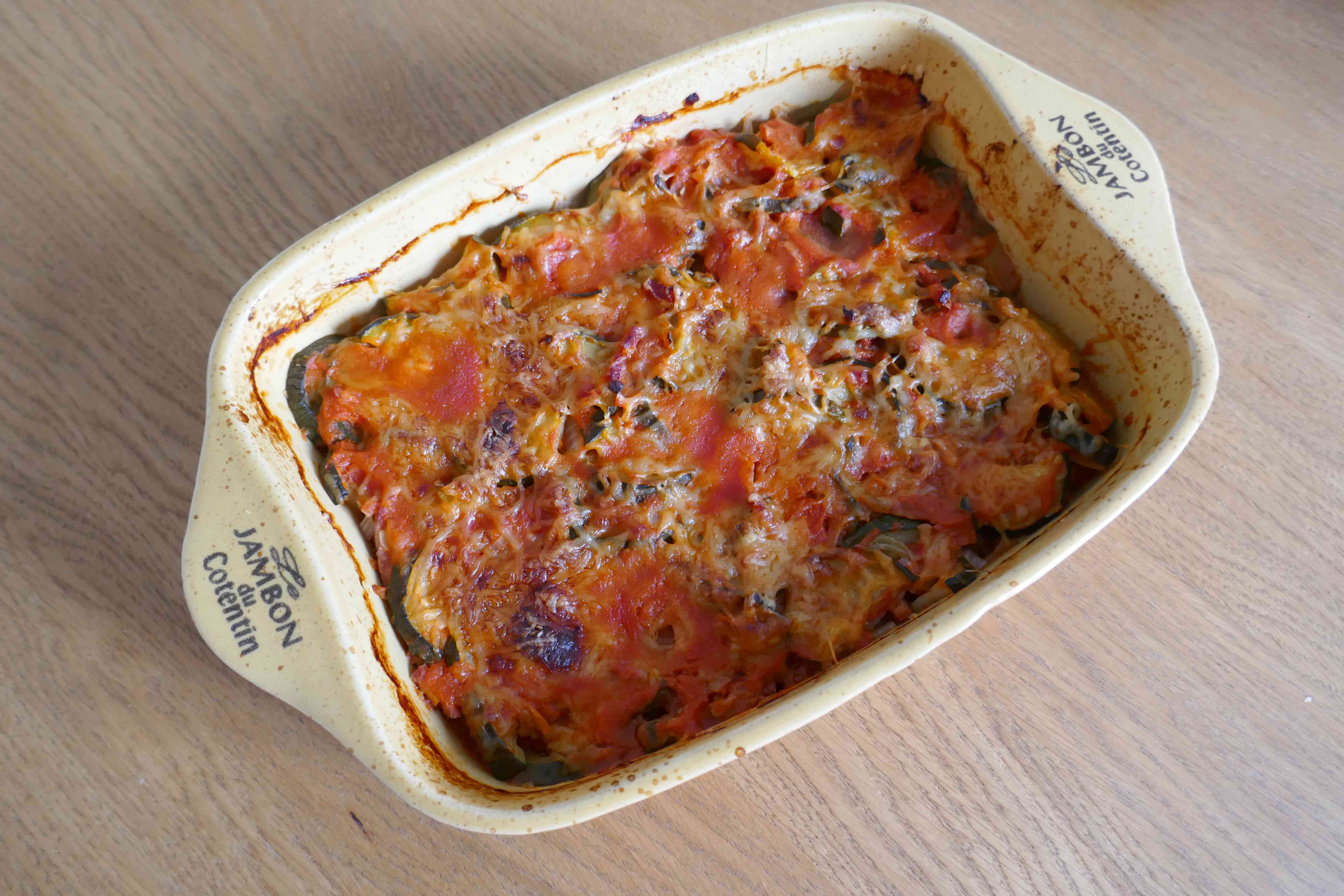 image de Gratin courgettes tomates