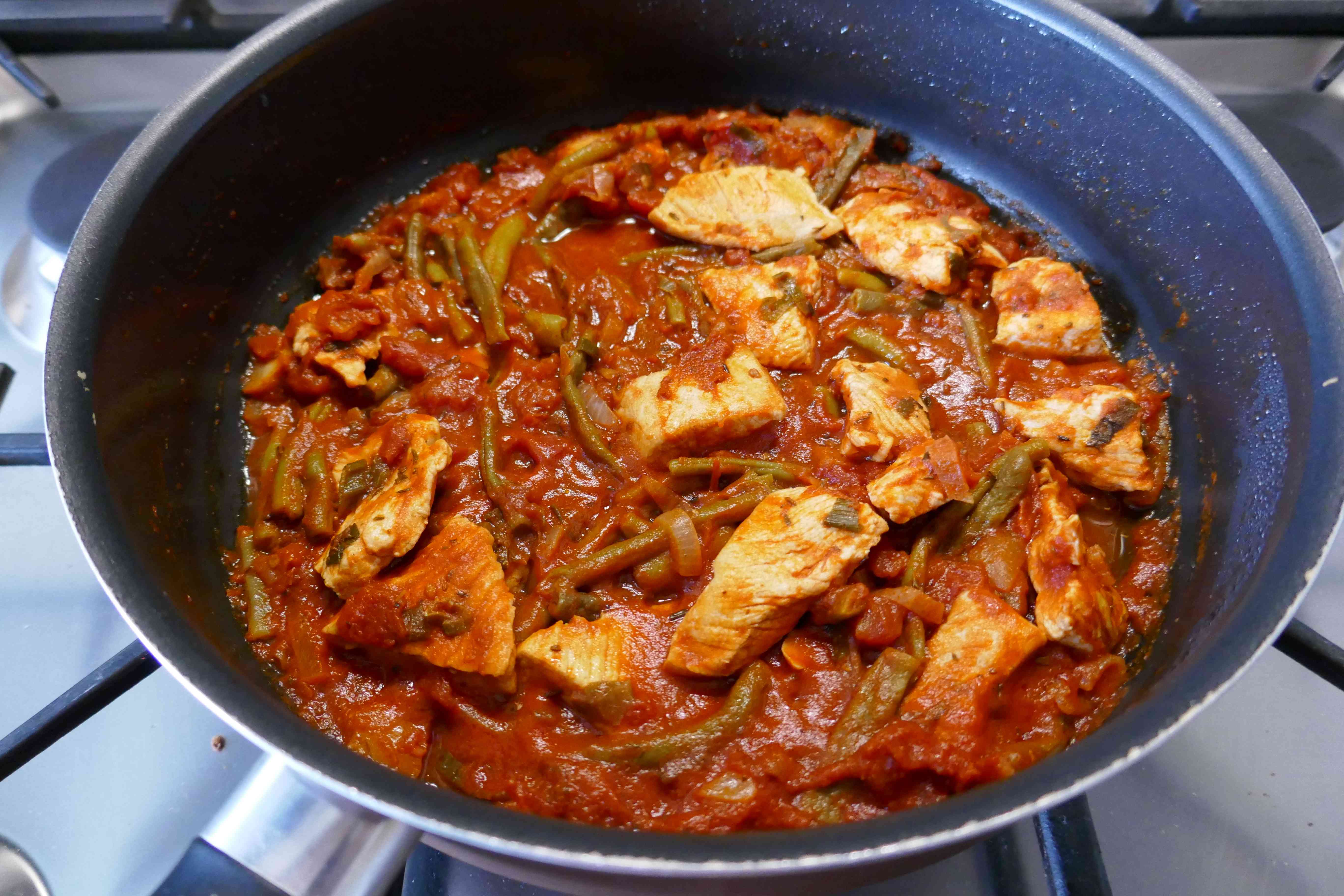 image de Sauté de poulet aux haricots verts