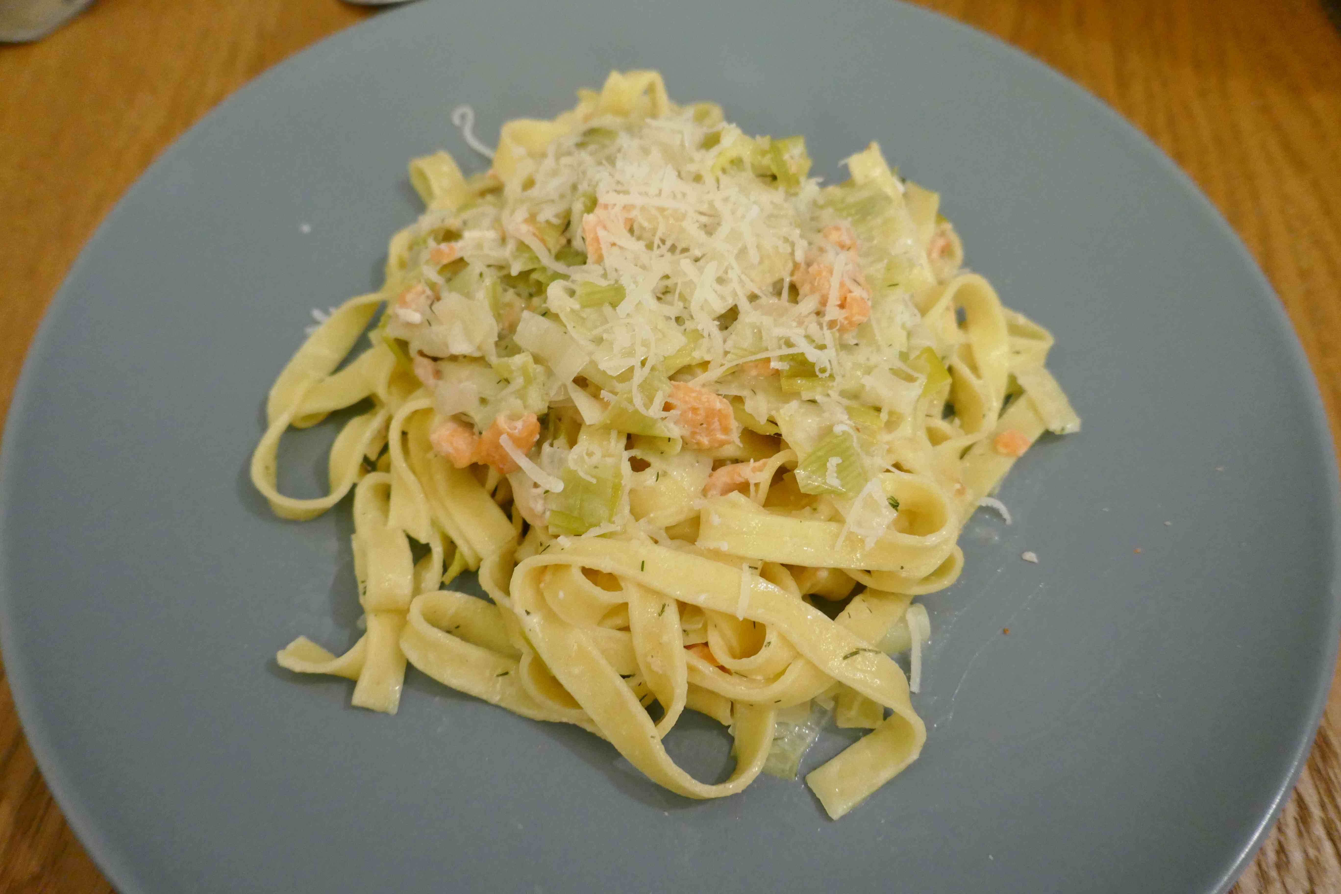 image de Tagliatelles truite et poireau